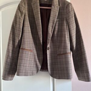 Tommy Hilfiger Brown Plaid Blazer